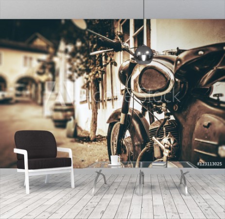 Afbeeldingen van Vintage Motorcycle Closeup